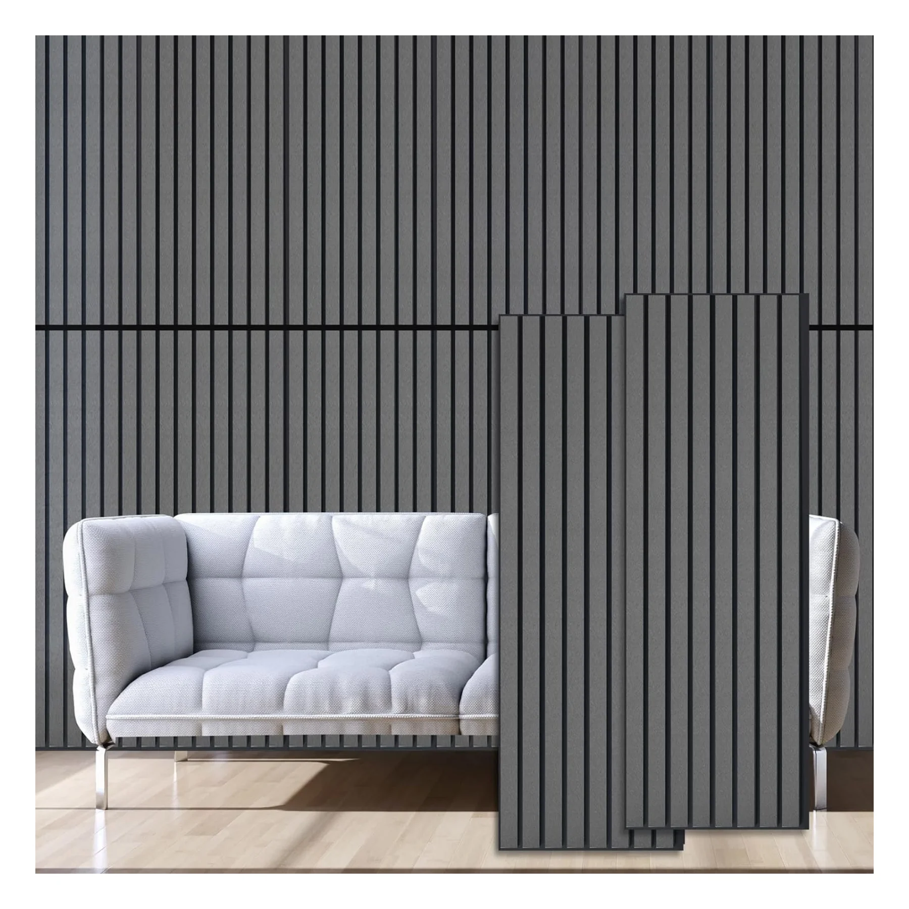 Acoustic Matte Laminate Slat Wall Panel interior acoustic panels wall wood fibre acoustic sound proof panels
