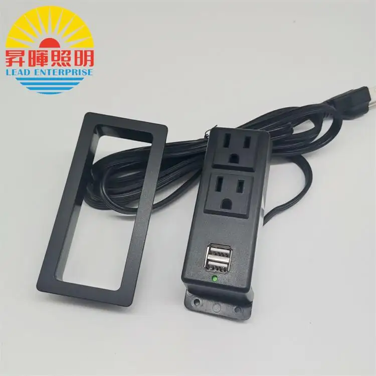 Recessed Desk USB Outlet Socket Embedded in Furniture power outlet luxury Side Table