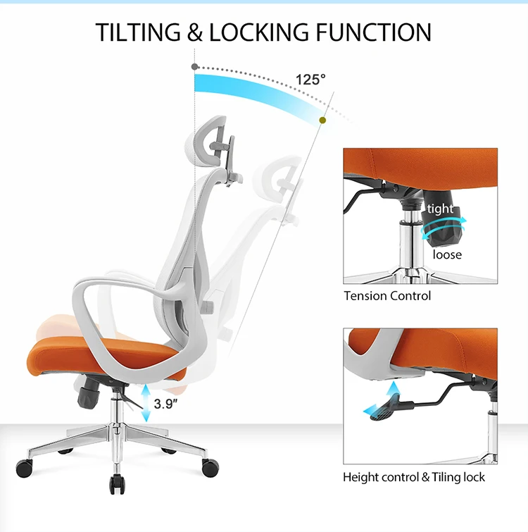 NOEL Wholesale Simple High Back Office Chair Modern silla ejecutiva de oficina Adjustable Swivel Computer Chairs For staff