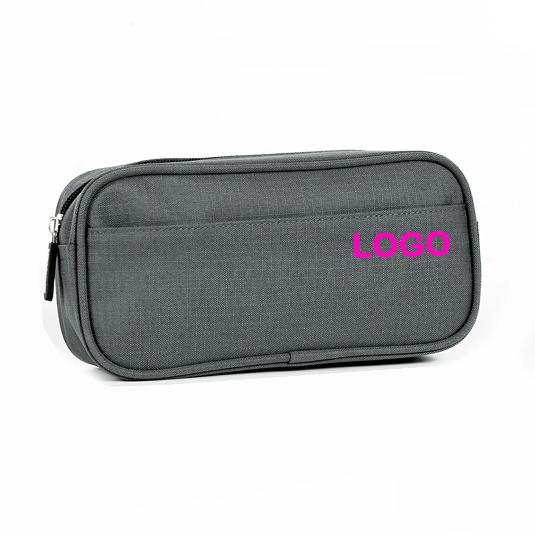 Private Label Luxury Toiletry Makeup Pouch Pencil Case Men Travel Make Up Custom Logo Waterproof Nylon Cosmetic Bag