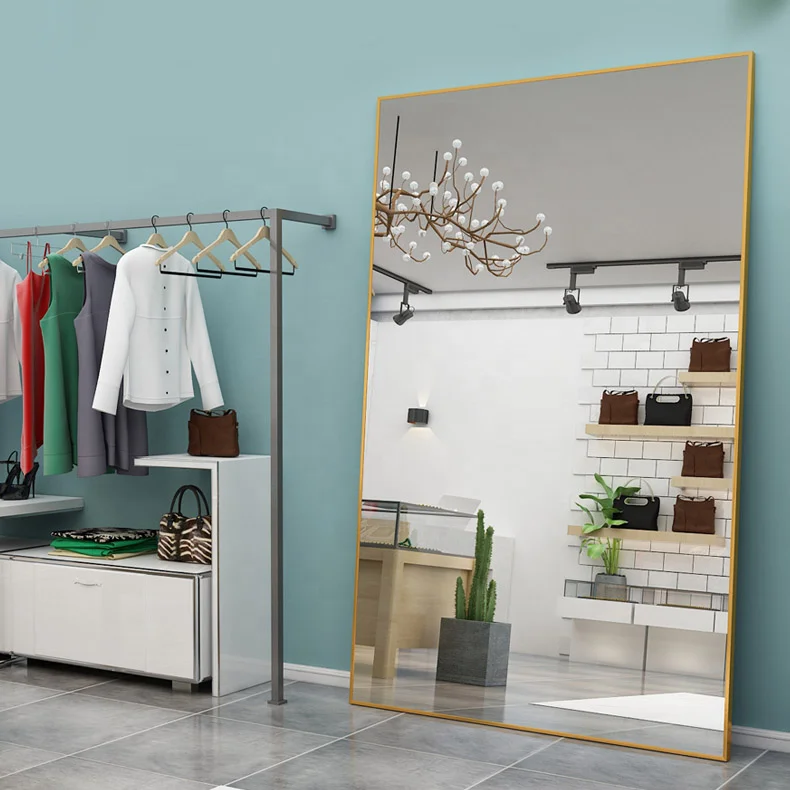 Seawin Full length Mirror Floor Clothing Store Fitting Mirror Beauty Bridal Shop Large glass Mirror