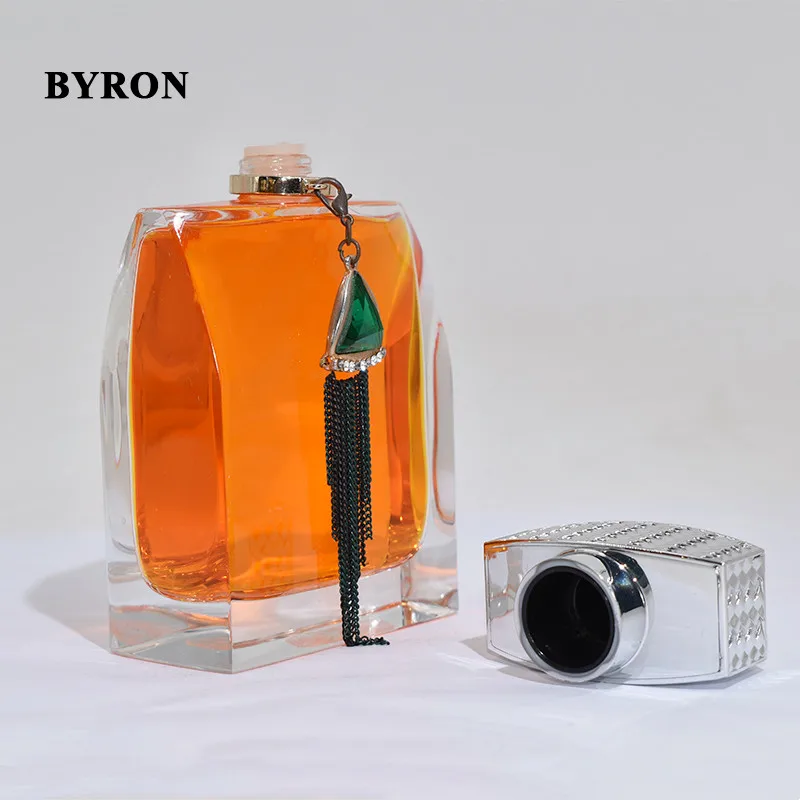 Manufacture Crimping Custom 100ml Hand Polished Glass Perfume Glass Bottles Oil Bottles
