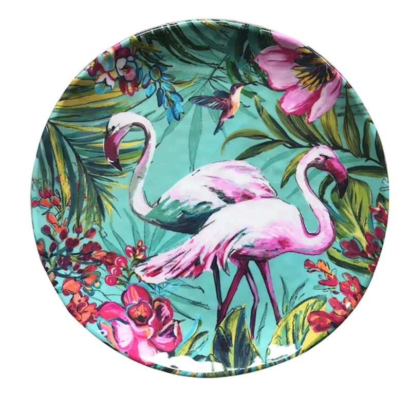 Custom Unbreakable Bumpy Surface Decorative Christmas Melamine Dinner Serving Platters