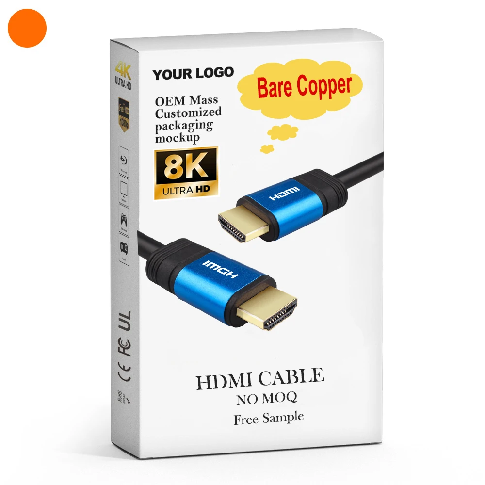 HDTV High Speed 60Hz HDMI Male To HDMI Male 8K Red 30cm 0.5 m 1m 1.5m 1.8m 2m 3m 5m 8K 2.1 HDMI Cable