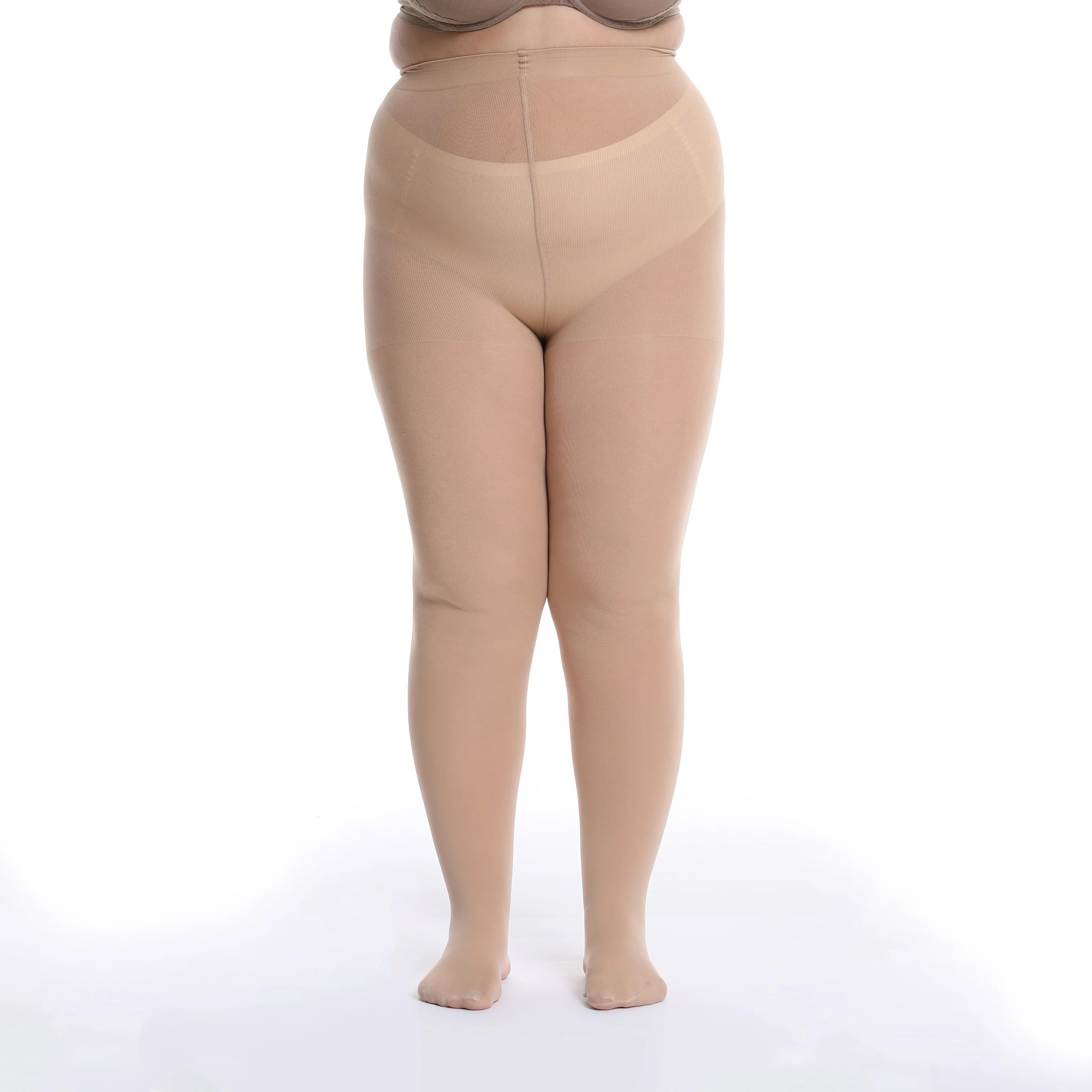 Over Size Pantyhose Chubby Girl 120D Tights Plus Size Ladies Soft Stockings