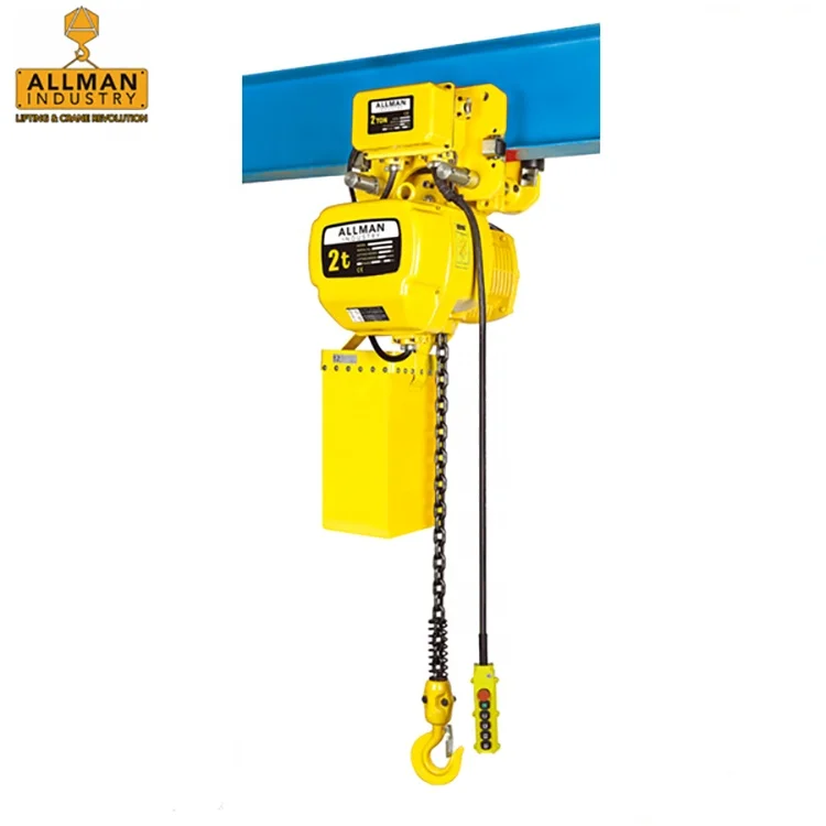 ALLMAN two speed optional   2 ton  electric chain hoist with electric trolley