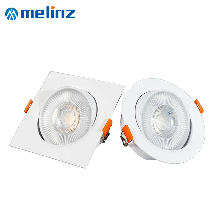 MELINZ New Product Embedded Round Square PC ABS Downlight Recessed Spotlight Kitchen 3Watt 5Watt 7Watt 9Watt Spot Light Led