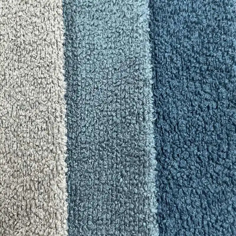 Polyester sofa chair sheep wool teddy lamb wool blend look sofa upholstery fabric for sofa chenille boucle