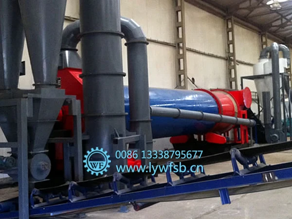 Hot Air Single Tube Sawdust Rotary Drum Dryer