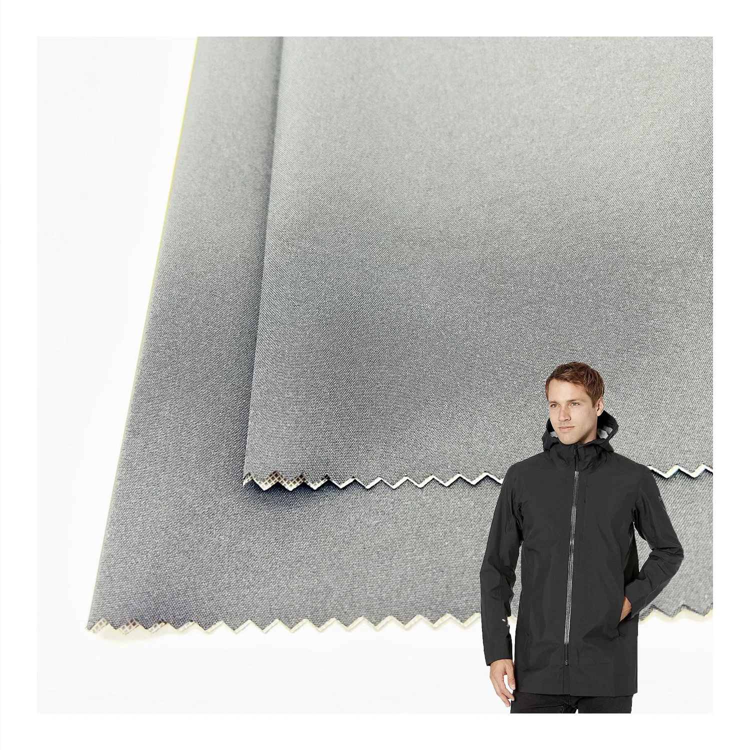 high grade 100% polyester 4 way strength cottony TPU Laminated Membrane soft shell fabric for coat