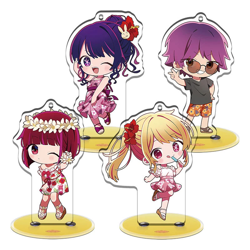 8CM Oshi No Ko 2 Mother and Children HoshinoAi Japan Aquamarine Ruby Anime Animation Acrylic Standee Figures Pendant Keychain