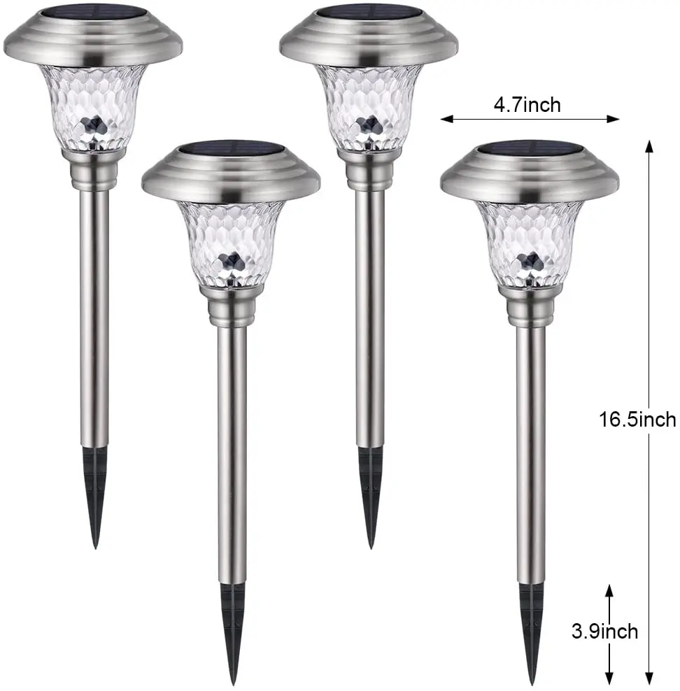 solar glass outdoor led light garden decoration landscape pathway lights