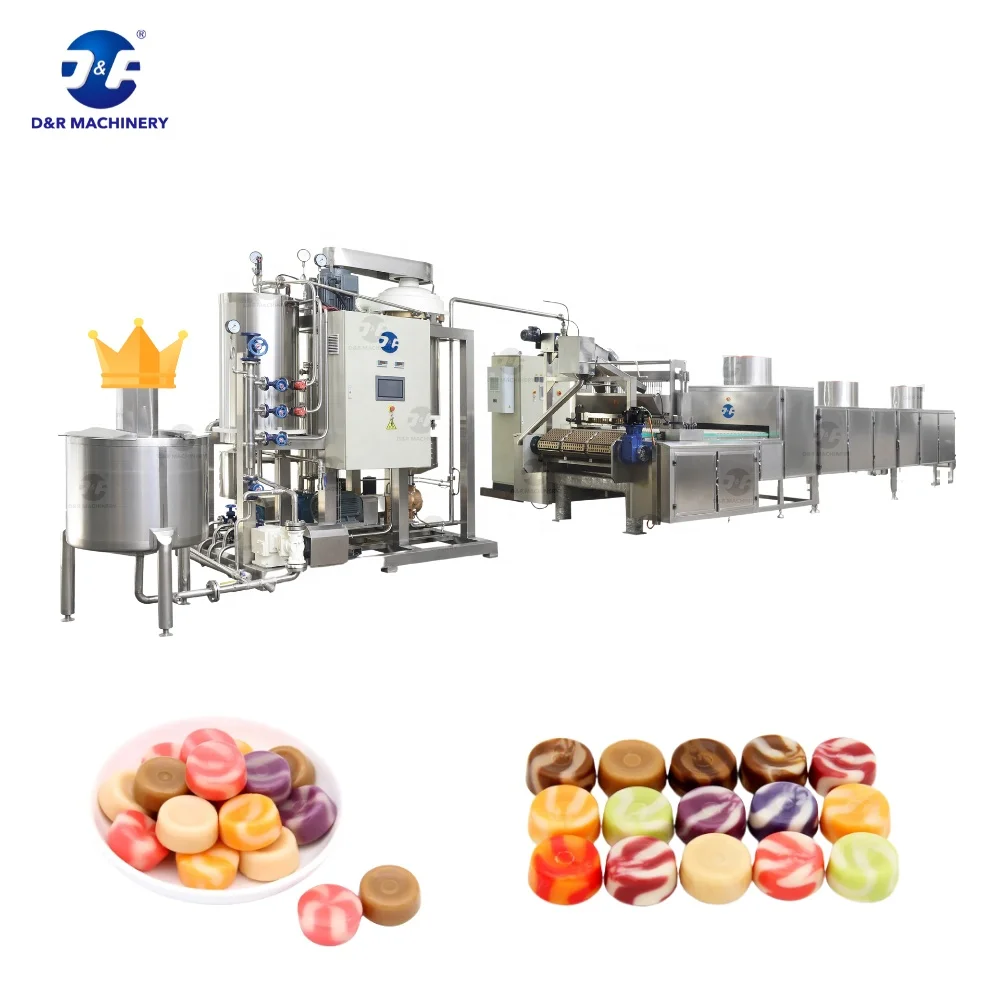 Fruit Flavour Hard Candy Depositing Line Center Filling Making Machine Milk Candy Production Line for Confectionery Plant