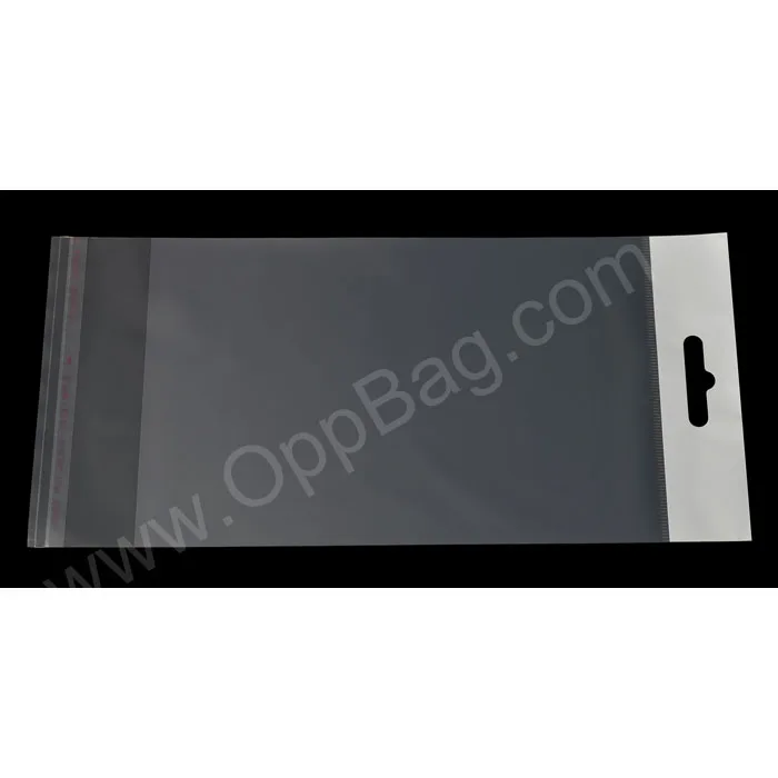 China YiWu supplier small mini transparent clear self adhesive opp header plastic packing bags with custom logo