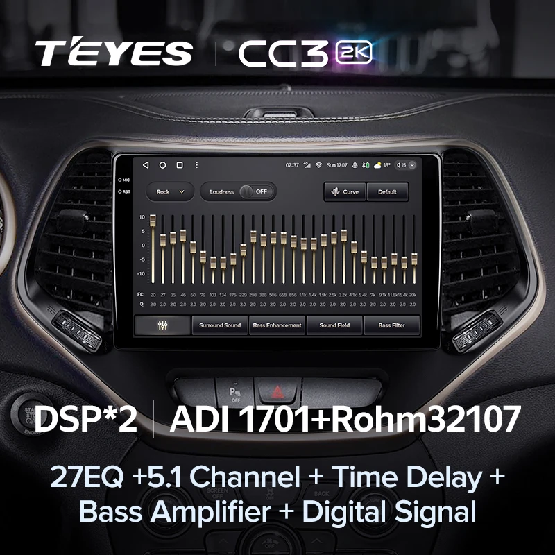 TEYES CC3 2K Car DVD Player For Jeep Cherokee 5 2014-2018 10.2 Inch Auto Electronics Car Radio DVD Player