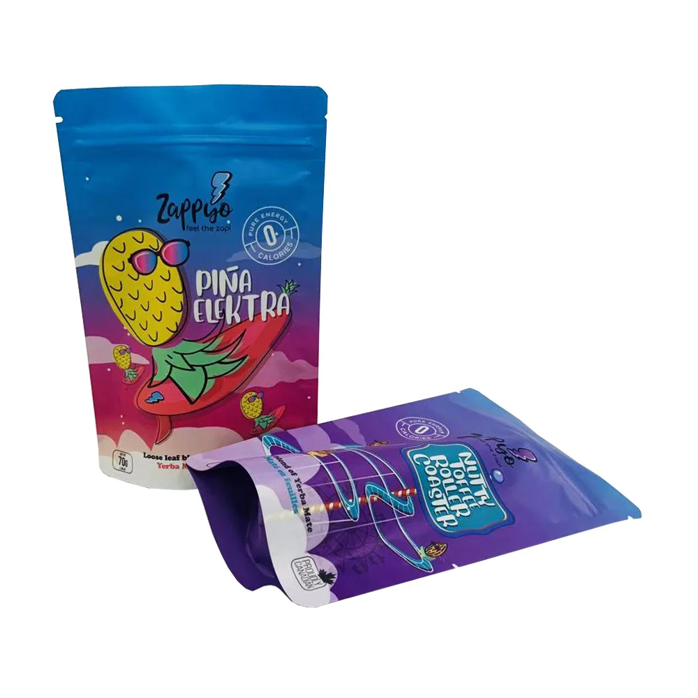 Bag Moisture Proof Stand up Bread Crumbs Spice Seasoning Packaging Zip Lock Plastic Food Biodegradable Heat Seal CPP Accept