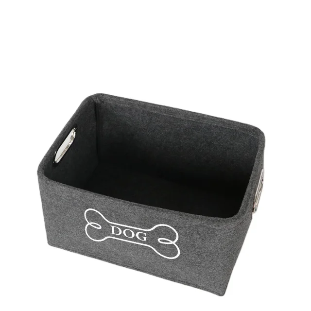 2021Polyester Felt Dog Toy Basket Storage Box