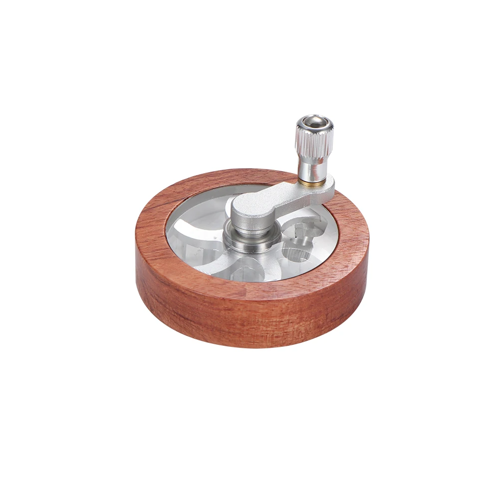 Rukioo 4 Layer Wood Tobacco Hand Herb Grinder Metal Aluminum Custom Logo Wholesale Spice Herb Grinder Smoking Accessories
