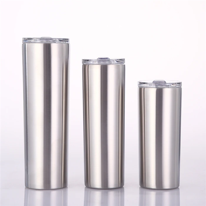 New Long Service Life 15oz 20oz 30oz 304 Stainless Steel Glitter Tumbler Straight Skinny