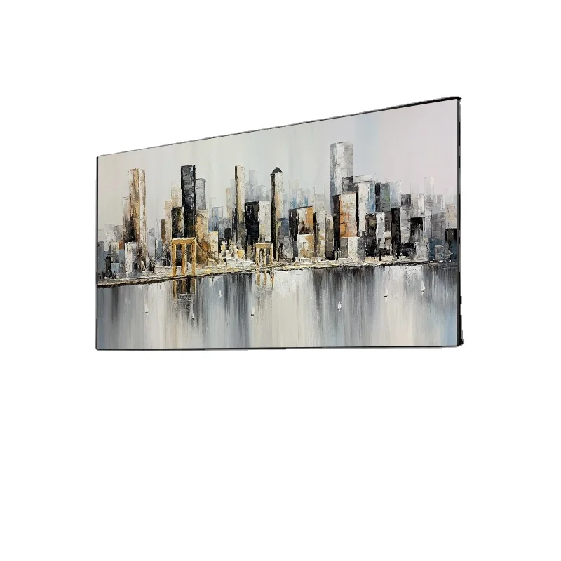 
Cheap factory whosale high quanlity others paintings on canvas wall art cityscape oil paints 