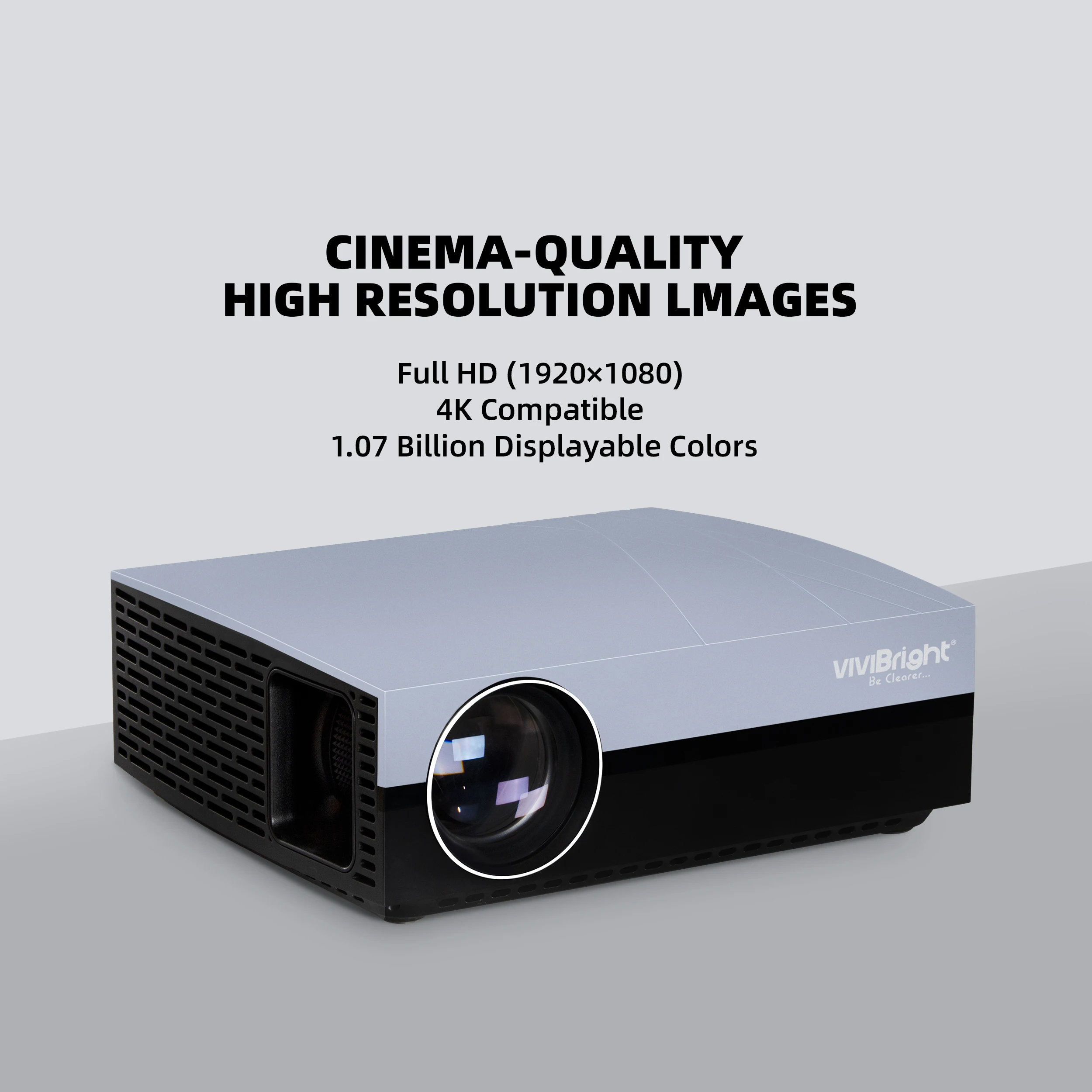 for business/outdoor high brightness 1080P FHD projector F20UP Vivibright cast phone to larger movie easycarry