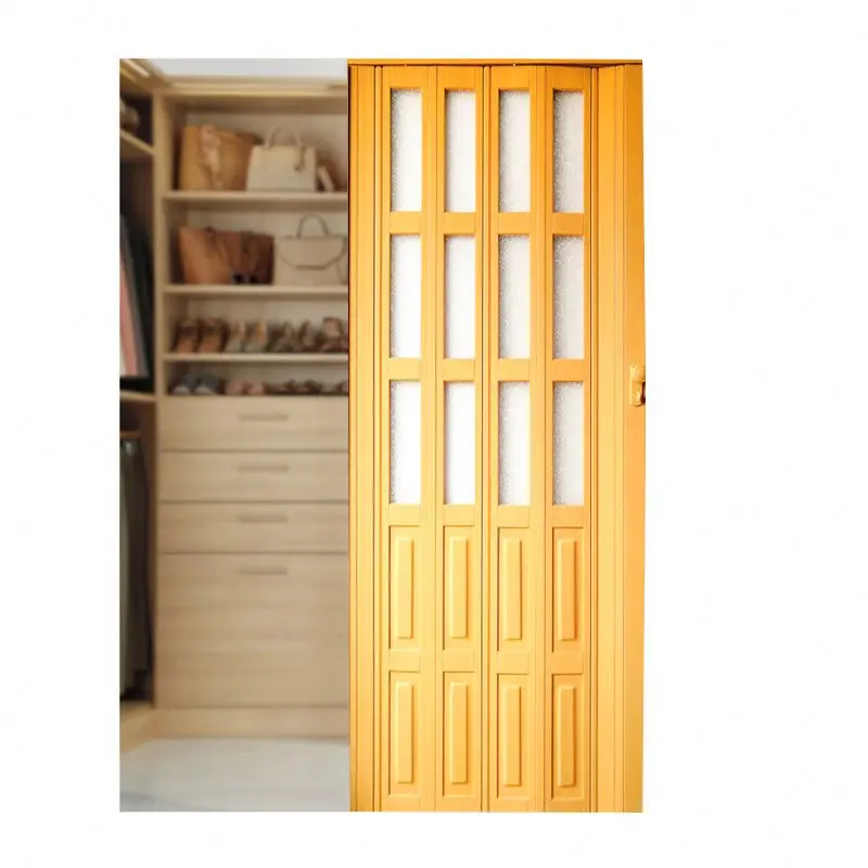 Accordion Newly Design Pvc Sliding Small Custom Made Closet High Security Wholesale Bi Folding Door For Decoration