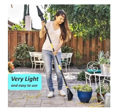Outdoor broom with built-in lightweight rechargeable cordless leaf blower | Foldable broom suitable for camping, deck, patio