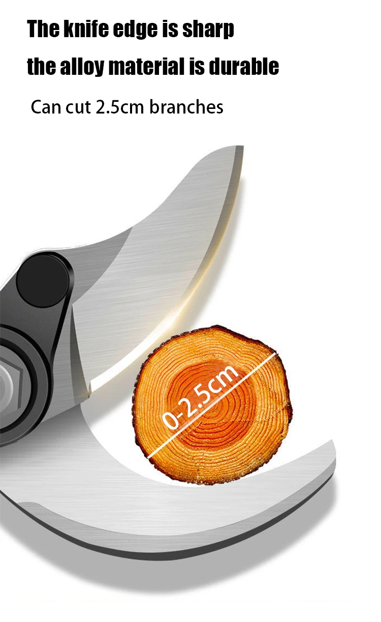 KM Professional Li-battery SK-5 Steel Blade Sharp Bypass Laser Scissors Pruning Shears Garden Tool Garden Shears