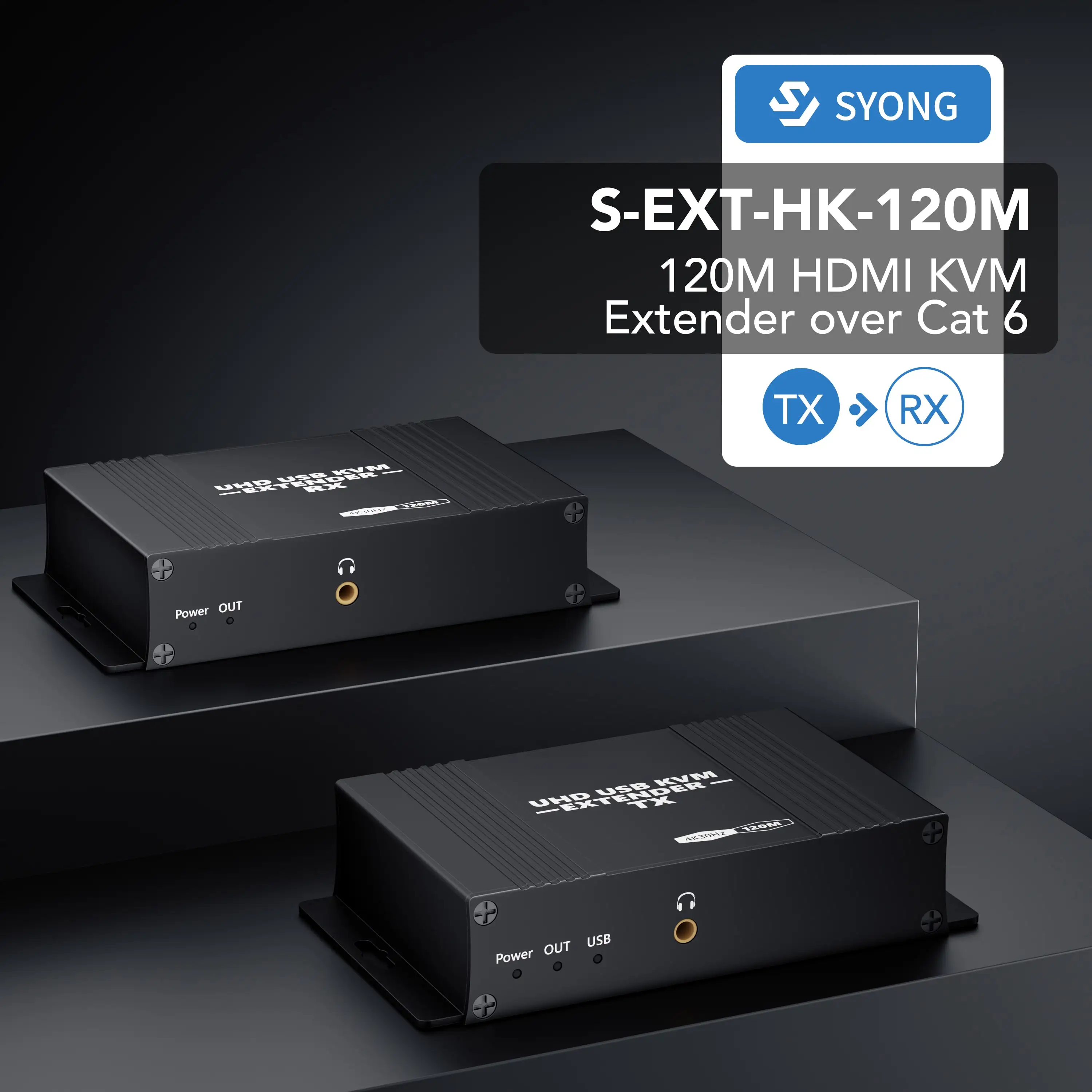 SYONG Extender HDMI 120 м над Cat 6 на RJ45 Lan поддержка 4K видео передатчик и приемник с USB KVM