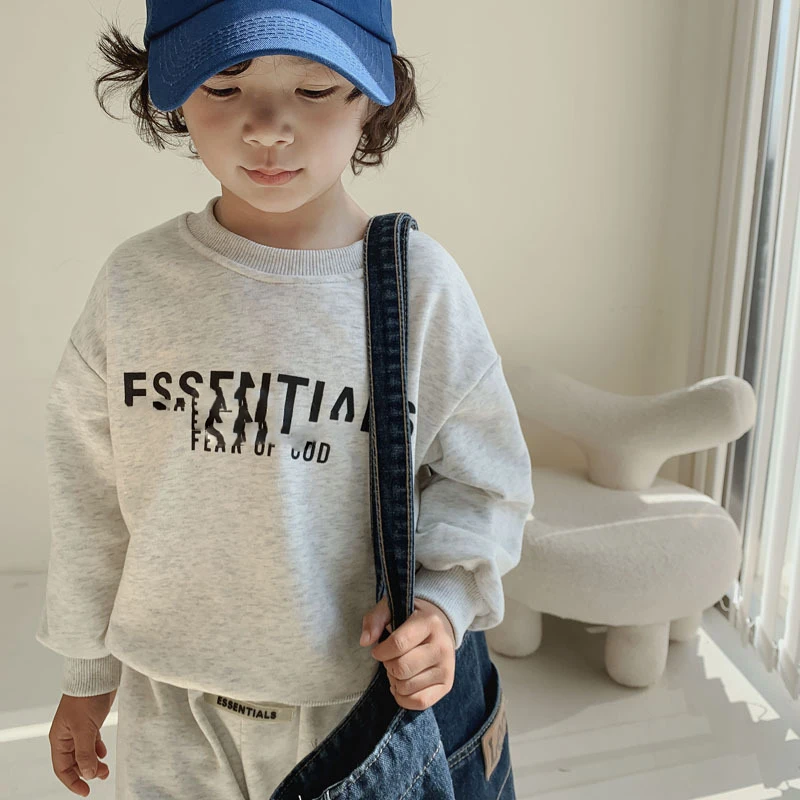 Hot Sell Children Sports Suit Autumn Outfits for Kids Boy Girls Cotton Sweater Casual Clothing Sets