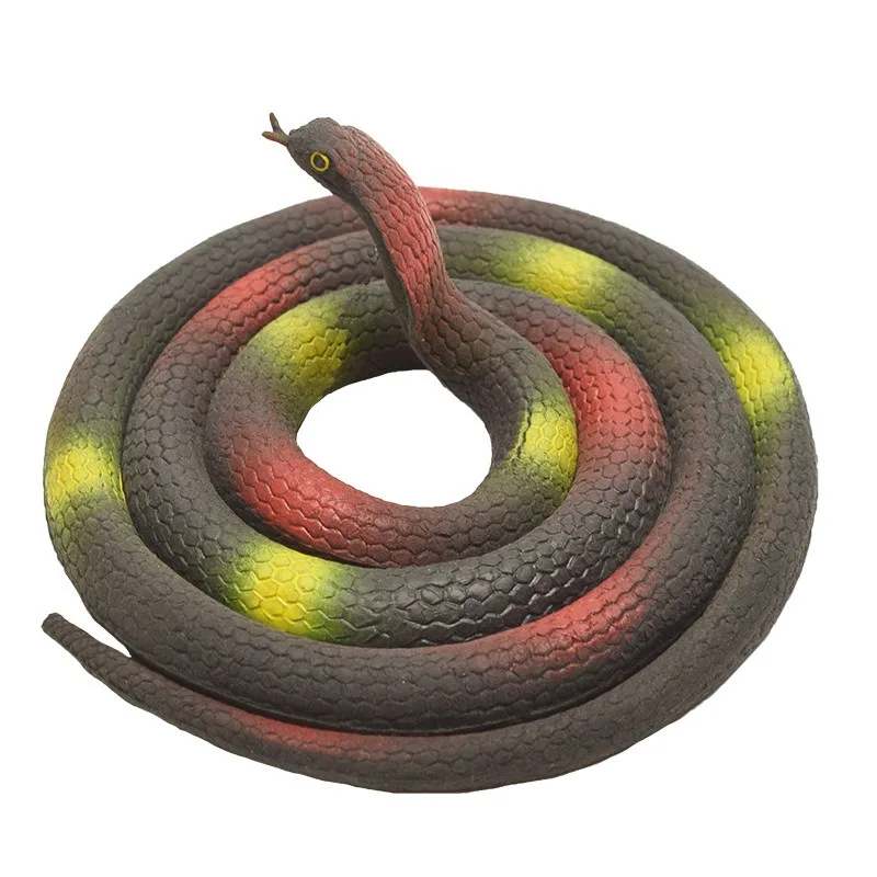 Halloween Scary Props Soft Rubber Snakes Simulation Snake Tricky Toy TPR Rubber Snake Toys Haunted House Scary Toy