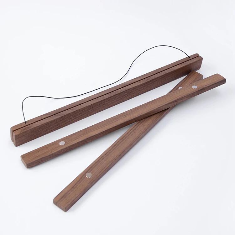 Nordic Home Wall Art Decor Custom Poster And Prints Wooden Magnetic Poster Hanger Photo Frame Slats Wood Picture Hanging Frame