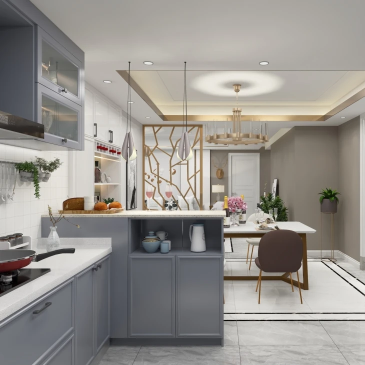 High Quality Custom Home Furniture Design Wooden USA Kitchen Cabinets with Good Price