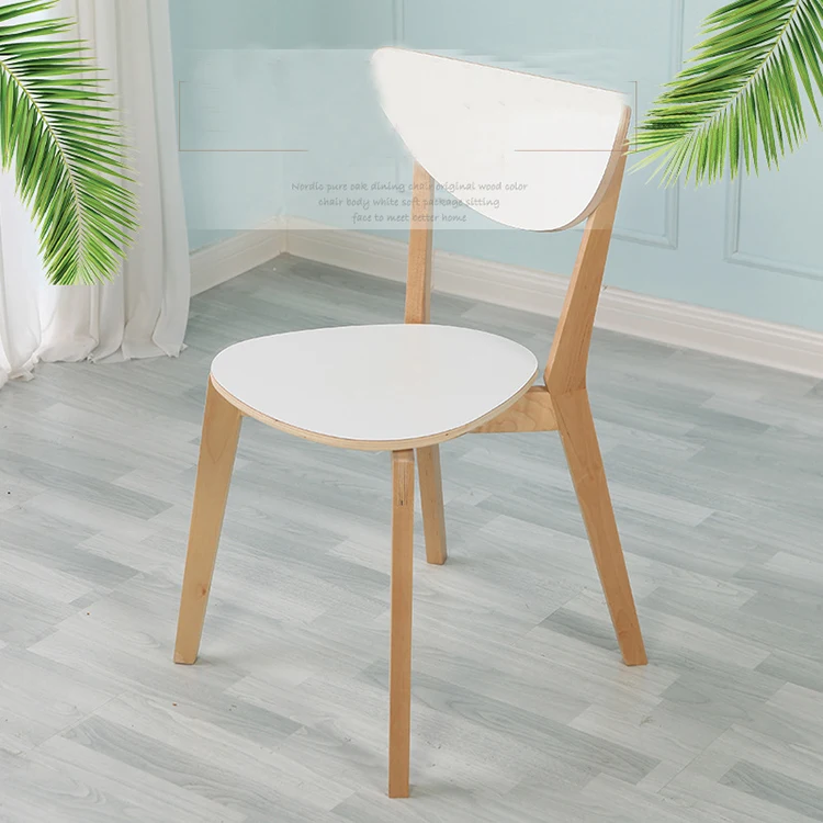 Factory Wholesale Nordic Solid Wood dining chair modern simple backrest chair restaurant hotel  office desk