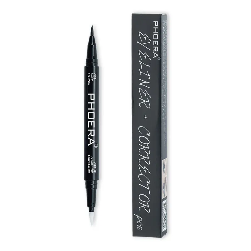 PHOERA Black Eyeliner Double Side Makeup Removing Pen