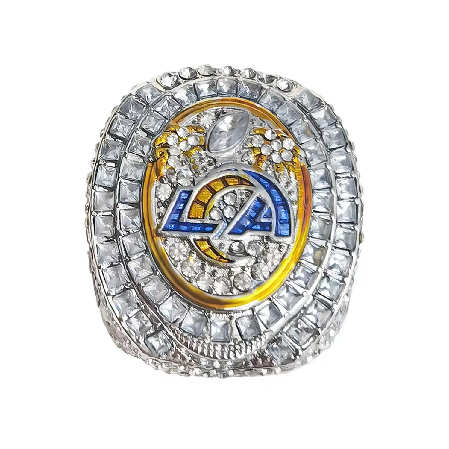 The  Newest 2022 Los Angels Rams Official Championship Rings with opened ring top and  custom sports rings for men