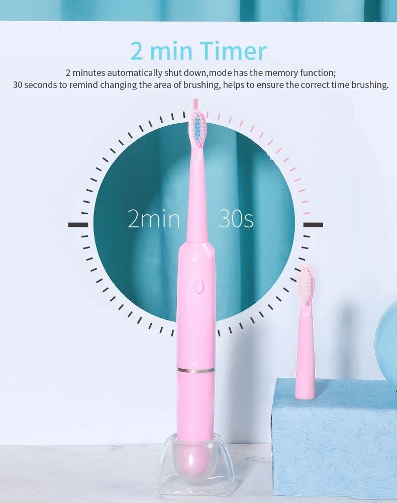 His And Hers Wireless Tooth Brush Battery Powered Sonic Electric Toothbrush