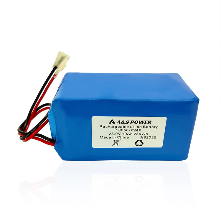 Hot Selling Rechargeable 24v Lithium Battery 18650 7S4P 25.9V 10Ah Li-ion Pack With BMS