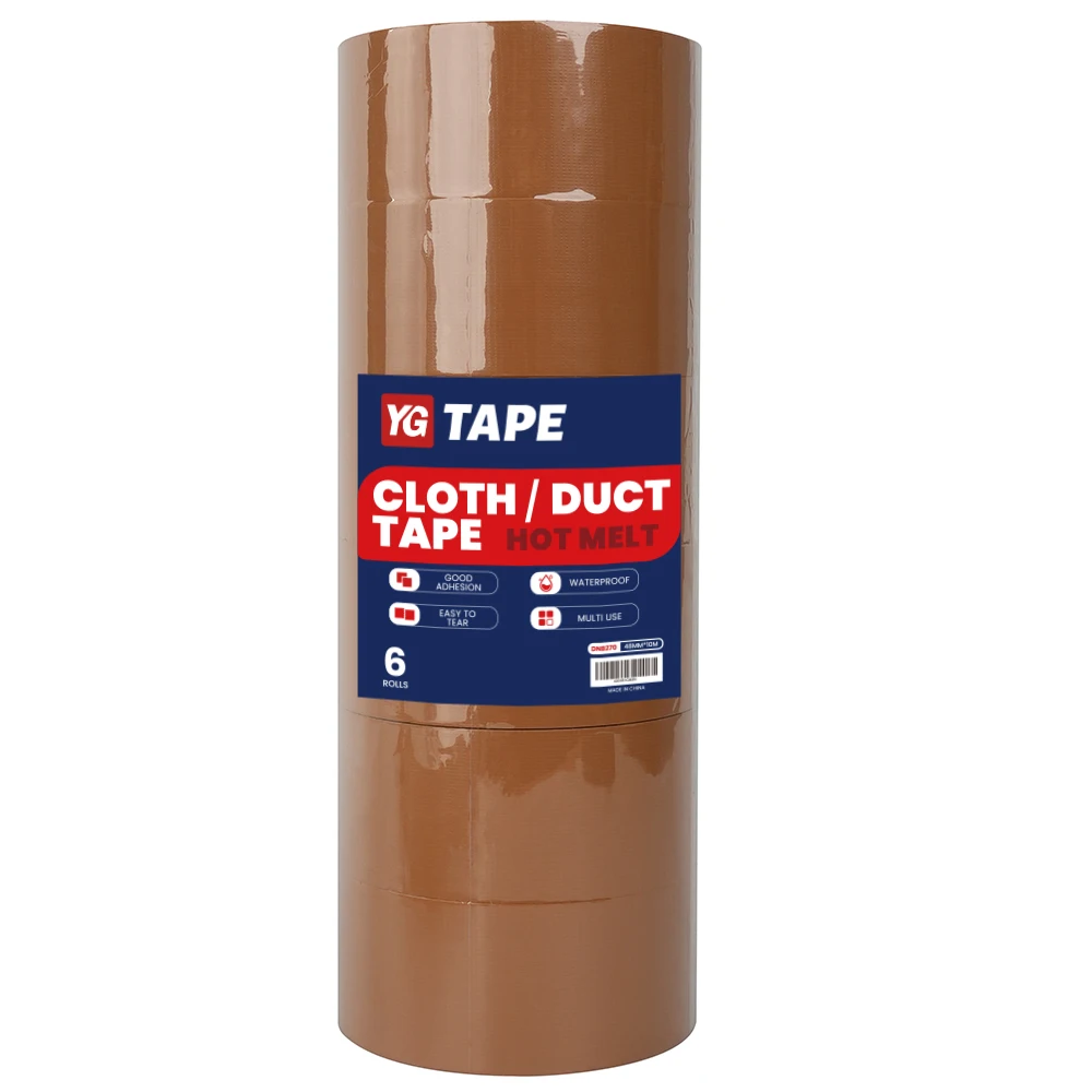 Waterproof Cloth Tape Black Fabric heavy Duct Tape for Repairs Indoor and Outdoor marking Use gaffer cloth tape