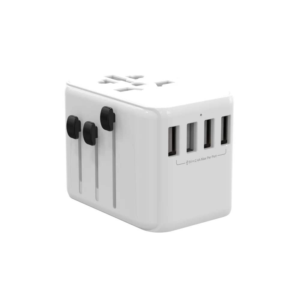 Newest technology Electrical Plug Socket USB Travel Adapter Worldwide Charger Type-C port 4 USB universal Adaptor