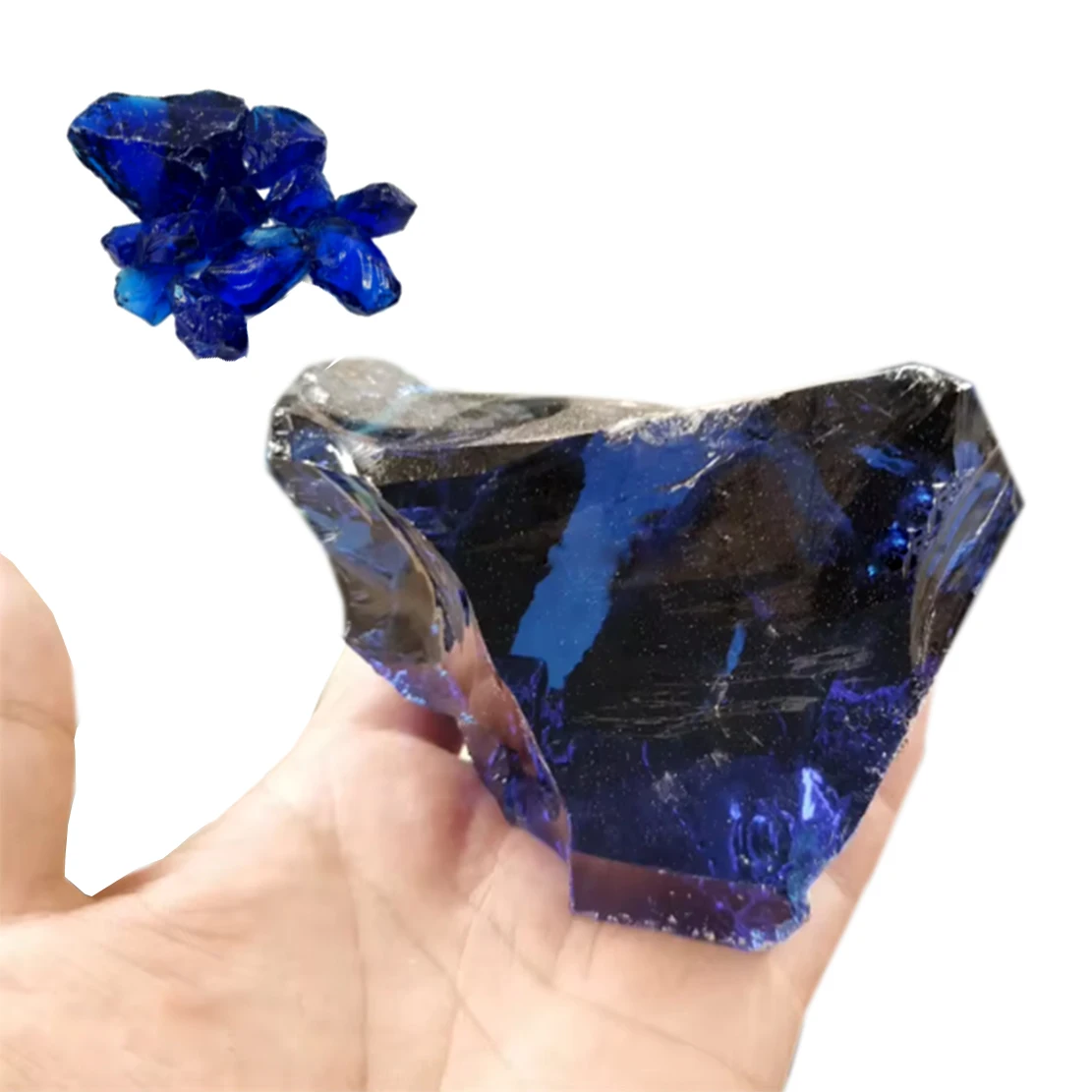 Irregular glass Rocks, colored glass stones, and irregular Broken Glass sand for aquarium aquarium landscaping