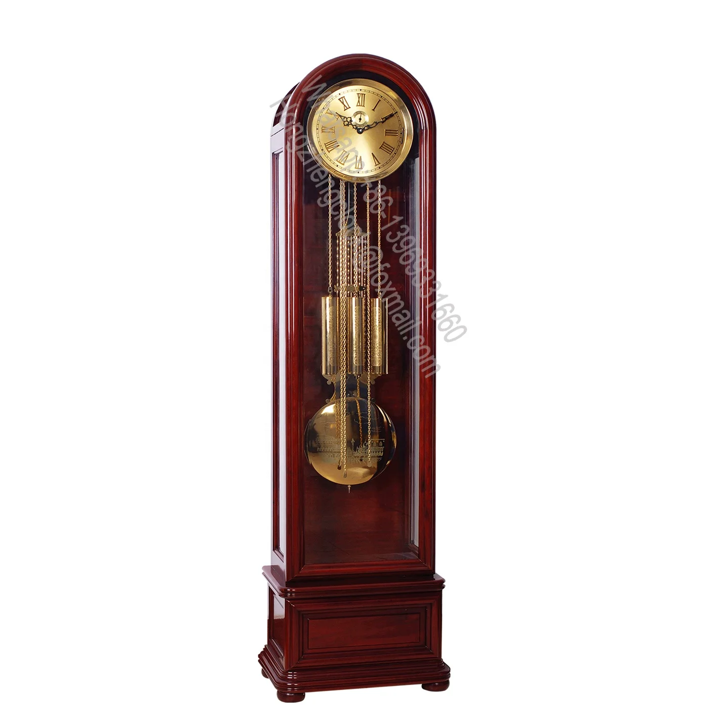 Grandfather clock Floor clock delivers stunning traditional design with this heirloom-style wooden grandfather clock