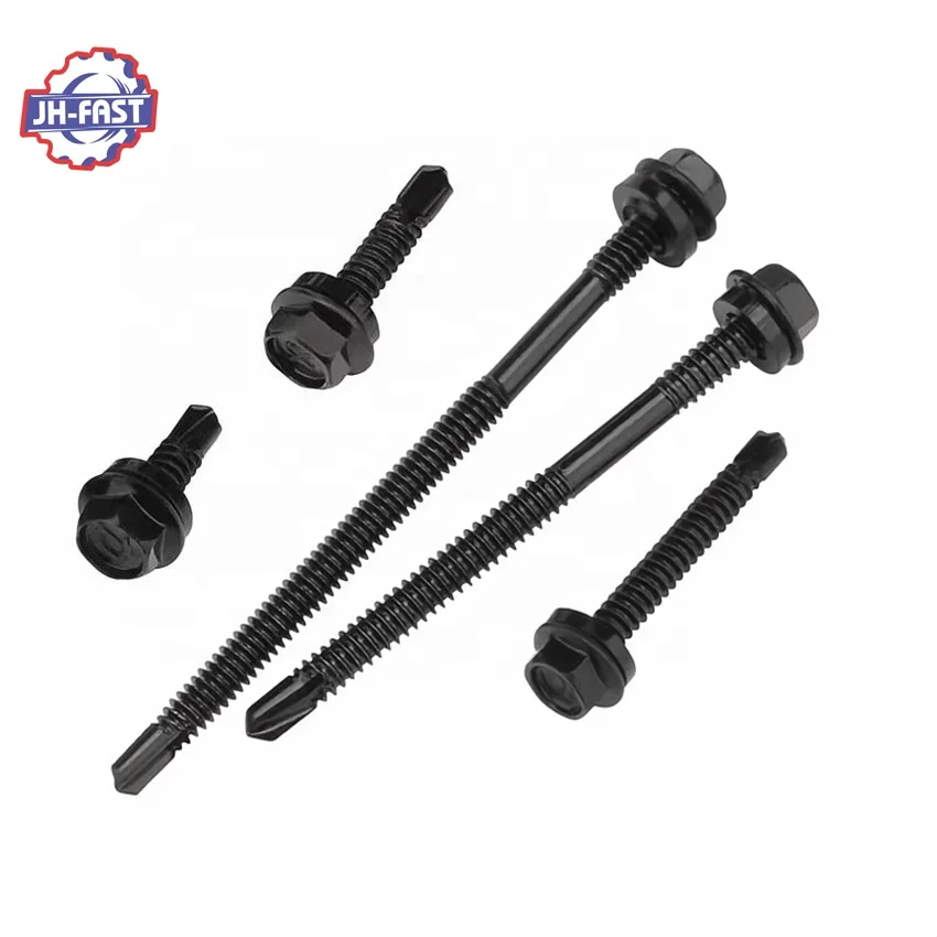 Screws china wholesale hex washer head metal back self drilling screws manufacturer high hex flange head self-drilling screws