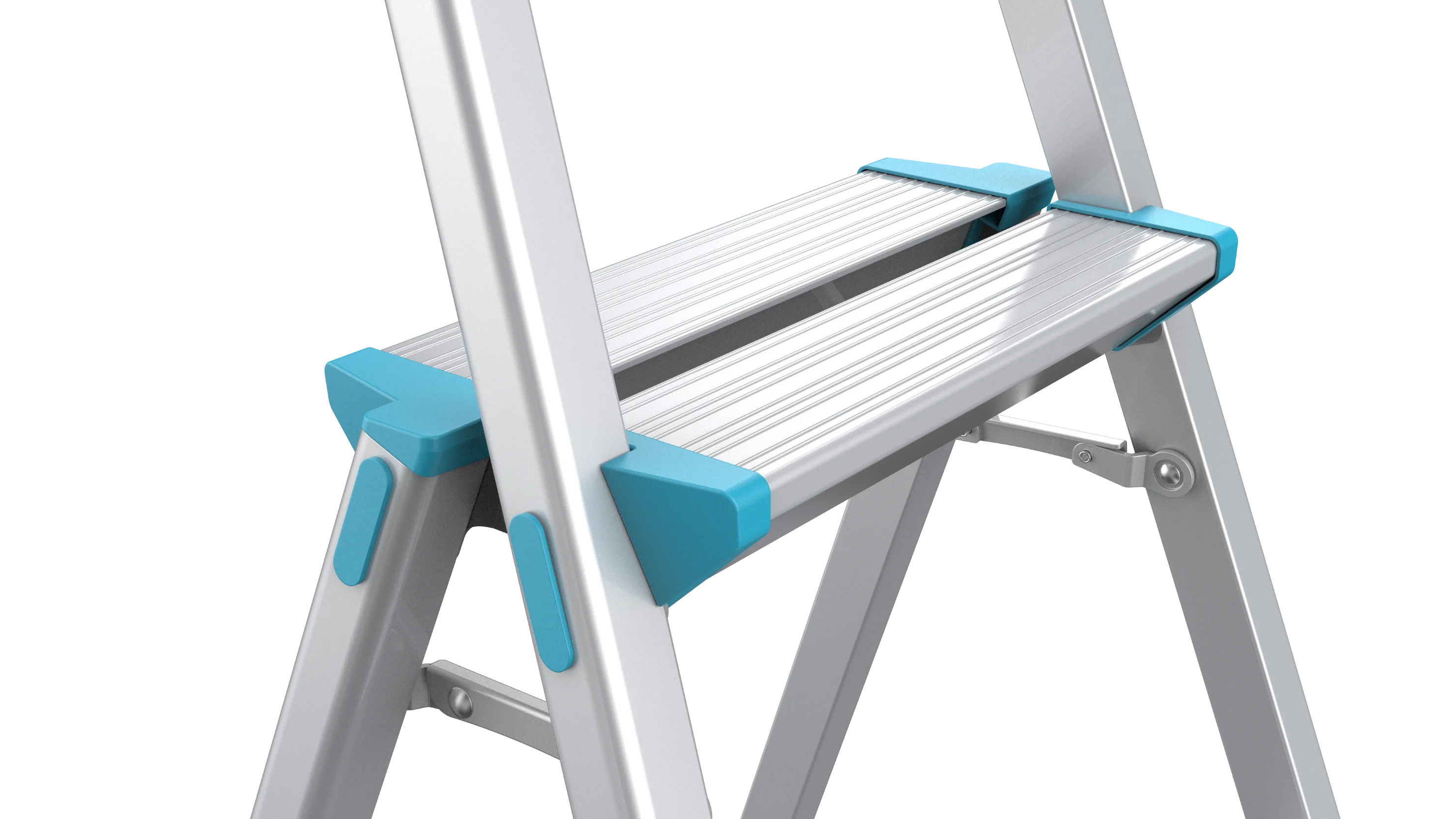 Handrail Ladder Steps Stairs Rail 3 Step Aluminum Ladder