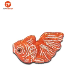 Factory wholesales Goldfish Crystal Clutch Evening Bags Women Wedding Party Bridal Handbags Purses