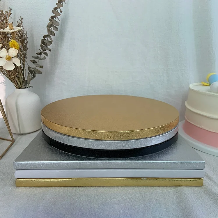 Hot selling corrugated cake board round square cake base custom size cake drum