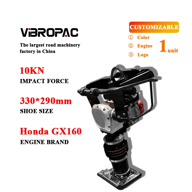 Cheap price tamping rammer Compactor customized color Hammer Vibrating tamping rammer 80kgs monkey jump rammer