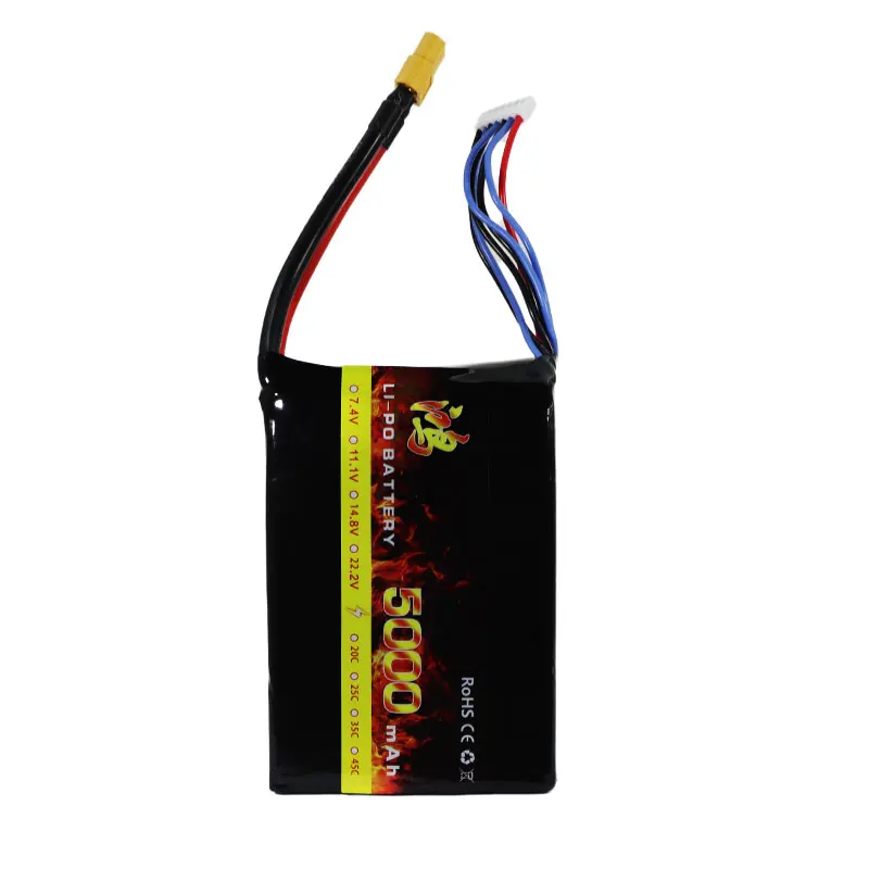 Drone Battery UVA Batteries 6S 22.2V 5000mAh 50C Lipo Battery for RC Drone RC Helicopter and FPV