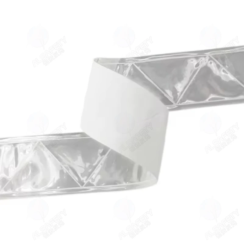 High Reflectivity Prism Reflective PVC Trim Tape For Garments