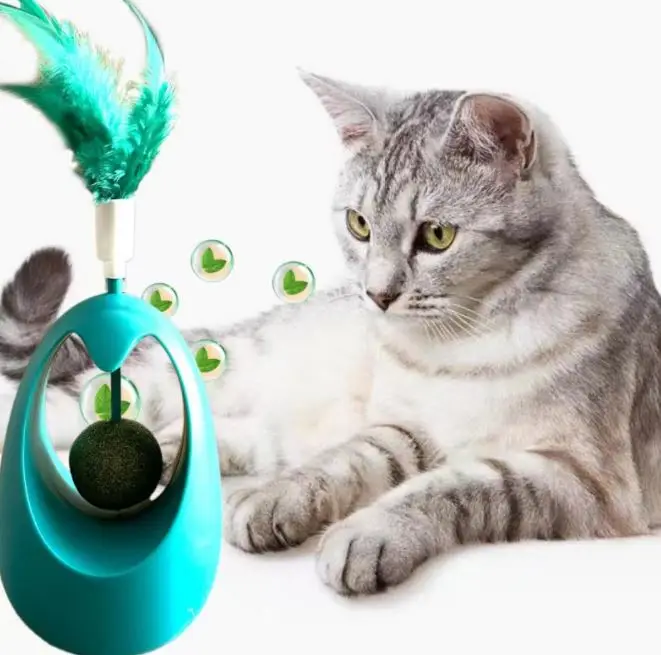 Factory Wholesale Catnip Toys Pure Natural Catnip Rotating Interactive Mint Pet Cat Catnip Ball For Cat Licking